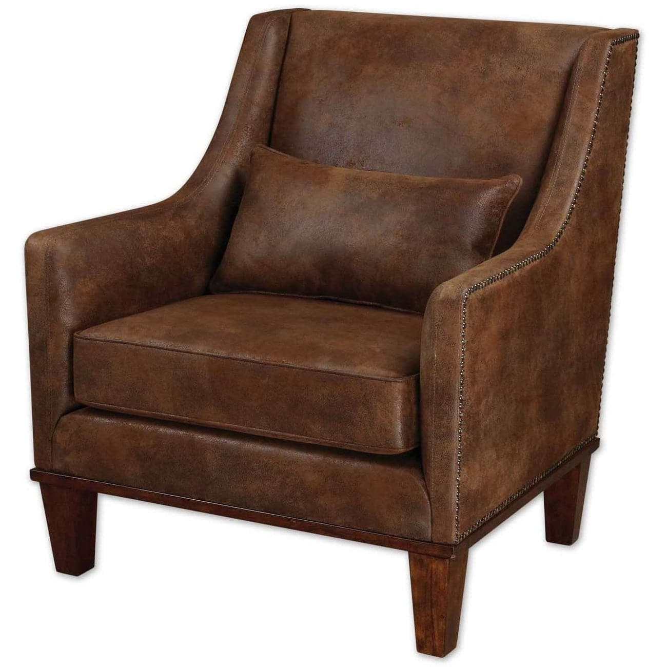 Uttermost Clay Leather Armchair