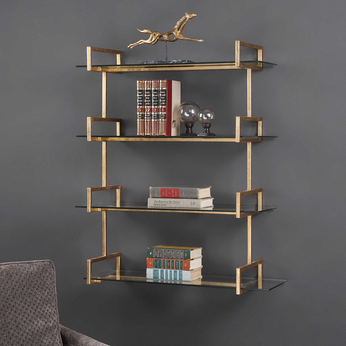 Auley Gold Wall Shelf-Uttermost-UTTM-04038-Wall Decor-2-France and Son