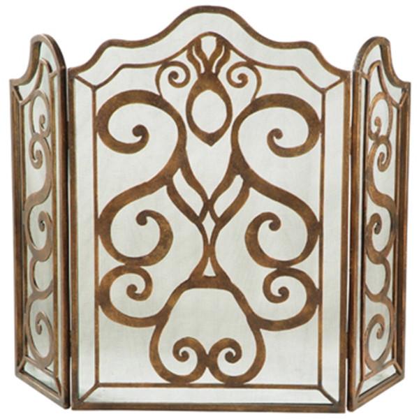 Tiger Lily 3-Panel Fireplace Screen-Ambella-AMBELLA-05133-460-001-Decor-1-France and Son