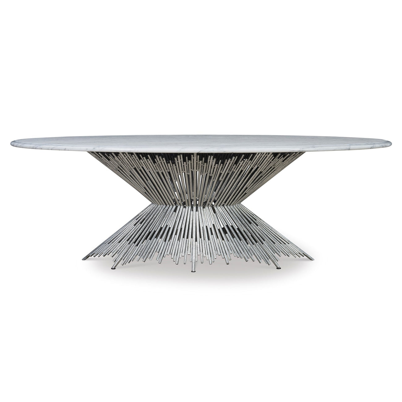 Pick Up Sticks Dining Table Base (base only)-Ambella-AMBELLA-05237-640-002-Dining TablesSmall (round)-Gold Leaf-5-France and Son
