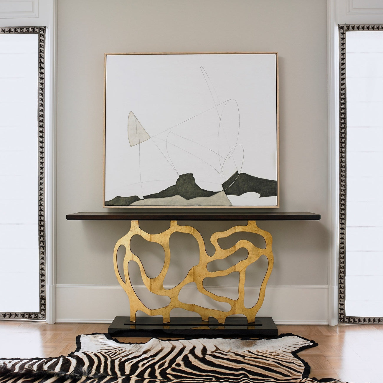 Sculpted Console-Ambella-AMBELLA-07200-850-003-Console TablesGold-1-France and Son