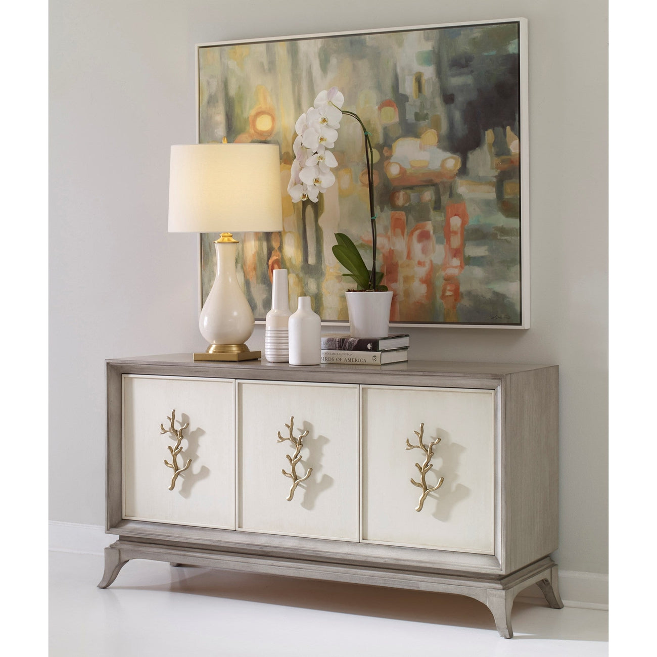 Cordelia Multi-Use Cabinet - Ash Grey-Ambella-AMBELLA-09203-630-010-Bookcases & Cabinets-2-France and Son