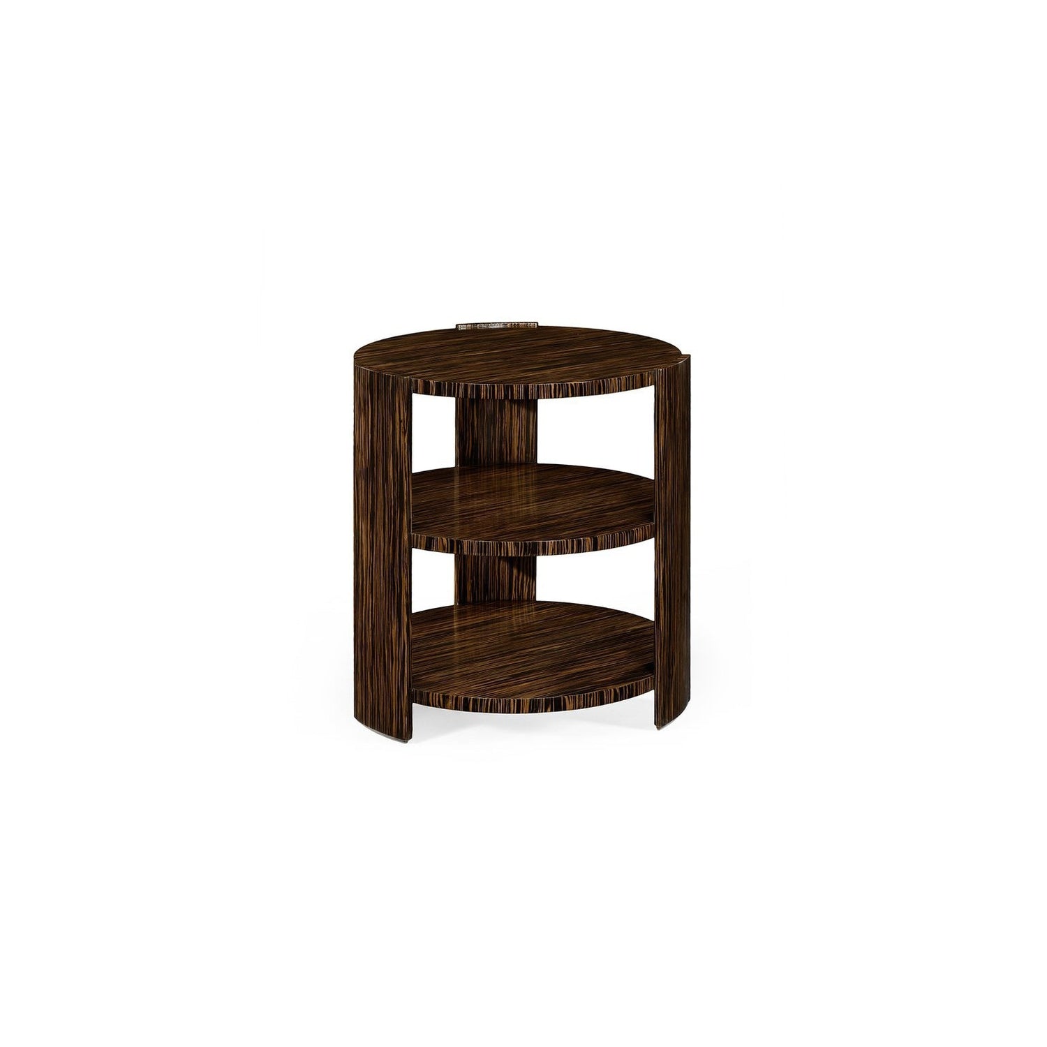 Art Deco Style Three-Tier Faux Macassar Side Table-Jonathan Charles-JCHARLES-494397-MAS-Side Tables-1-France and Son