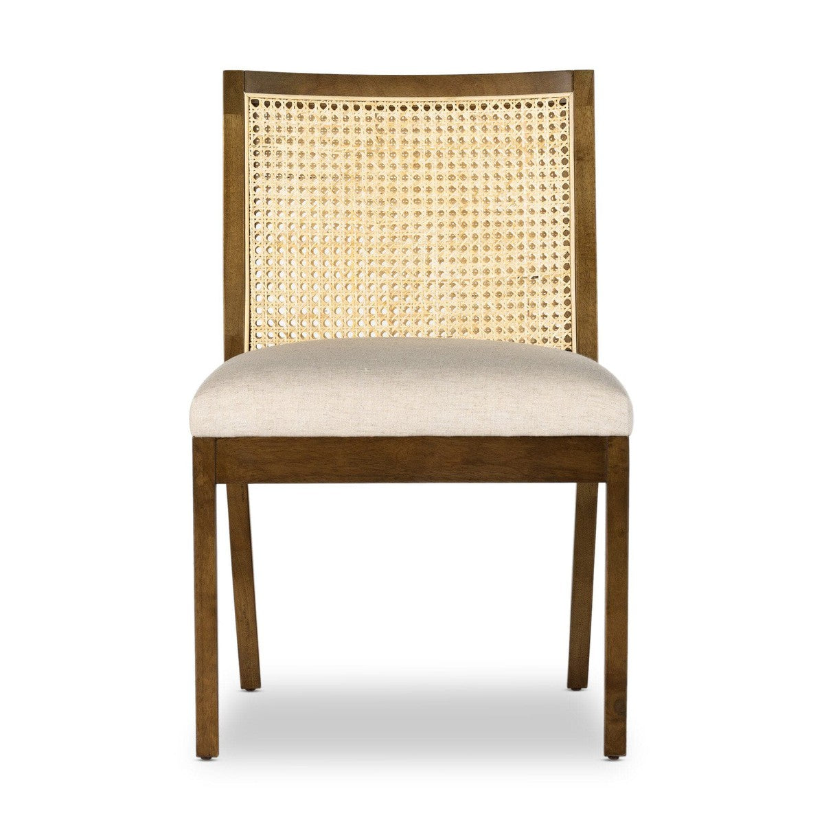 Antonia Cane Armless Dining Chair - Toasted Savile Flax