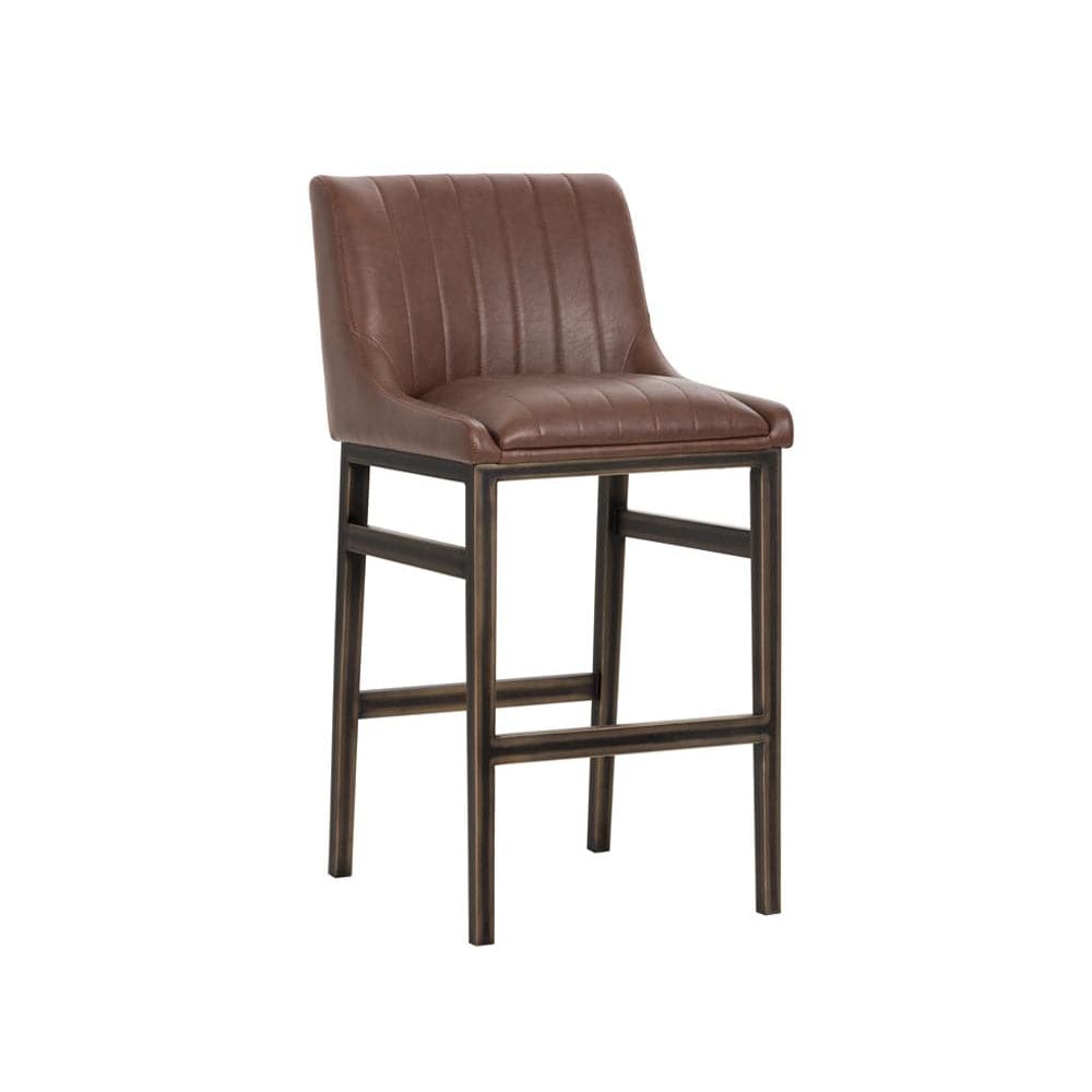 Halden Armless Barstool-Sunpan-SUNPAN-101742-Bar StoolsBrown-9-France and Son