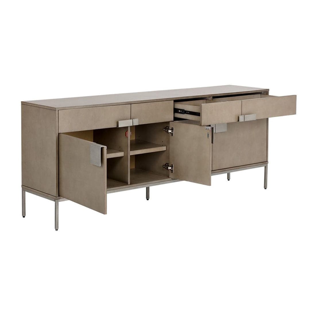 Jade Sideboard-Sunpan-SUNPAN-102927-Sideboards & CredenzasDark Mango-Antique Brass-7-France and Son