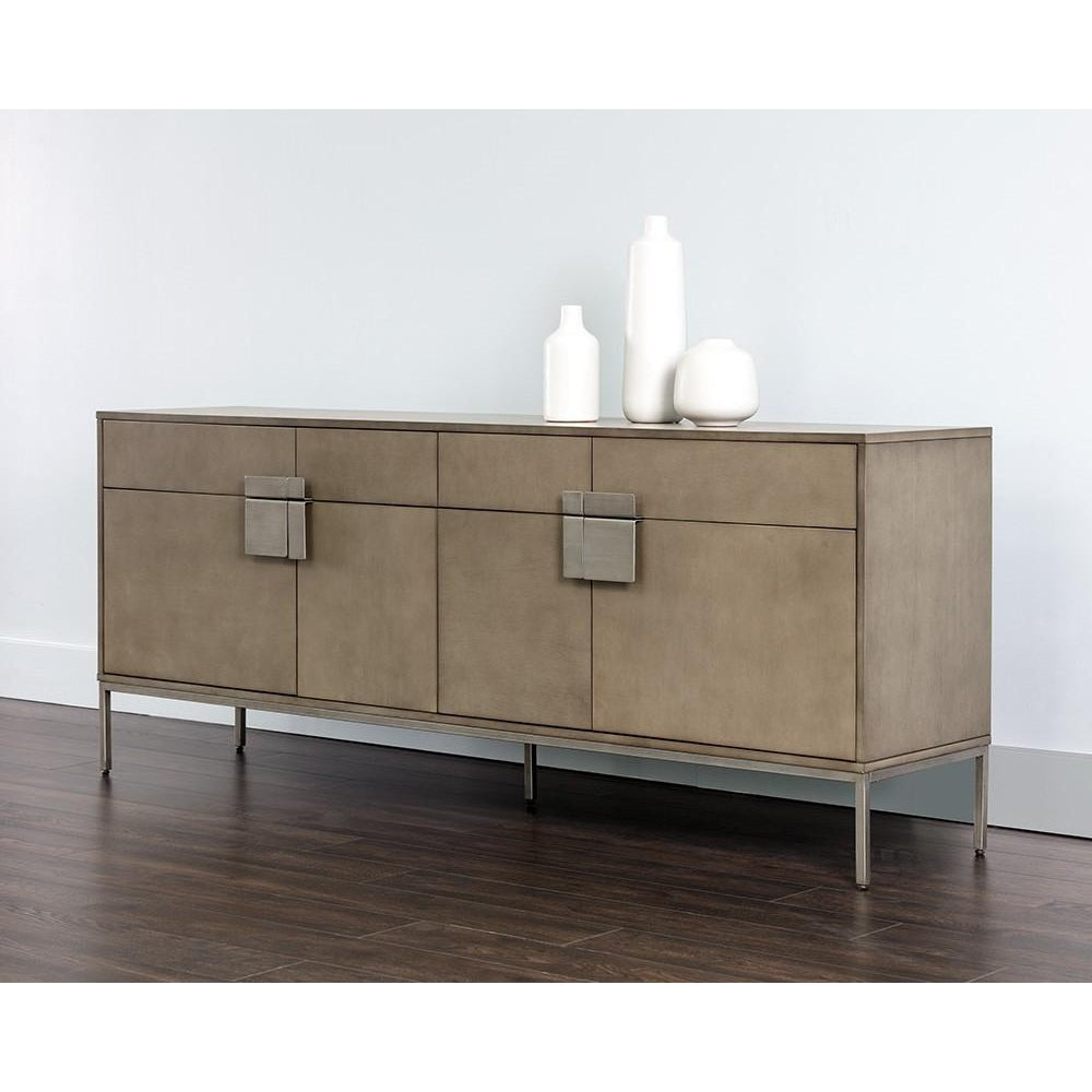Jade Sideboard-Sunpan-SUNPAN-102927-Sideboards & CredenzasDark Mango-Antique Brass-4-France and Son