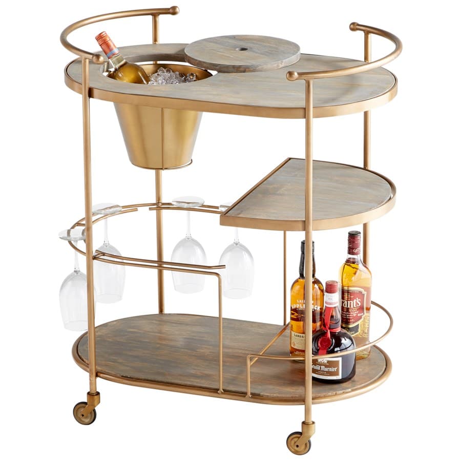 Barcraft Bar Cart-Cyan Design-CYAN-10687-Bar Storage-4-France and Son