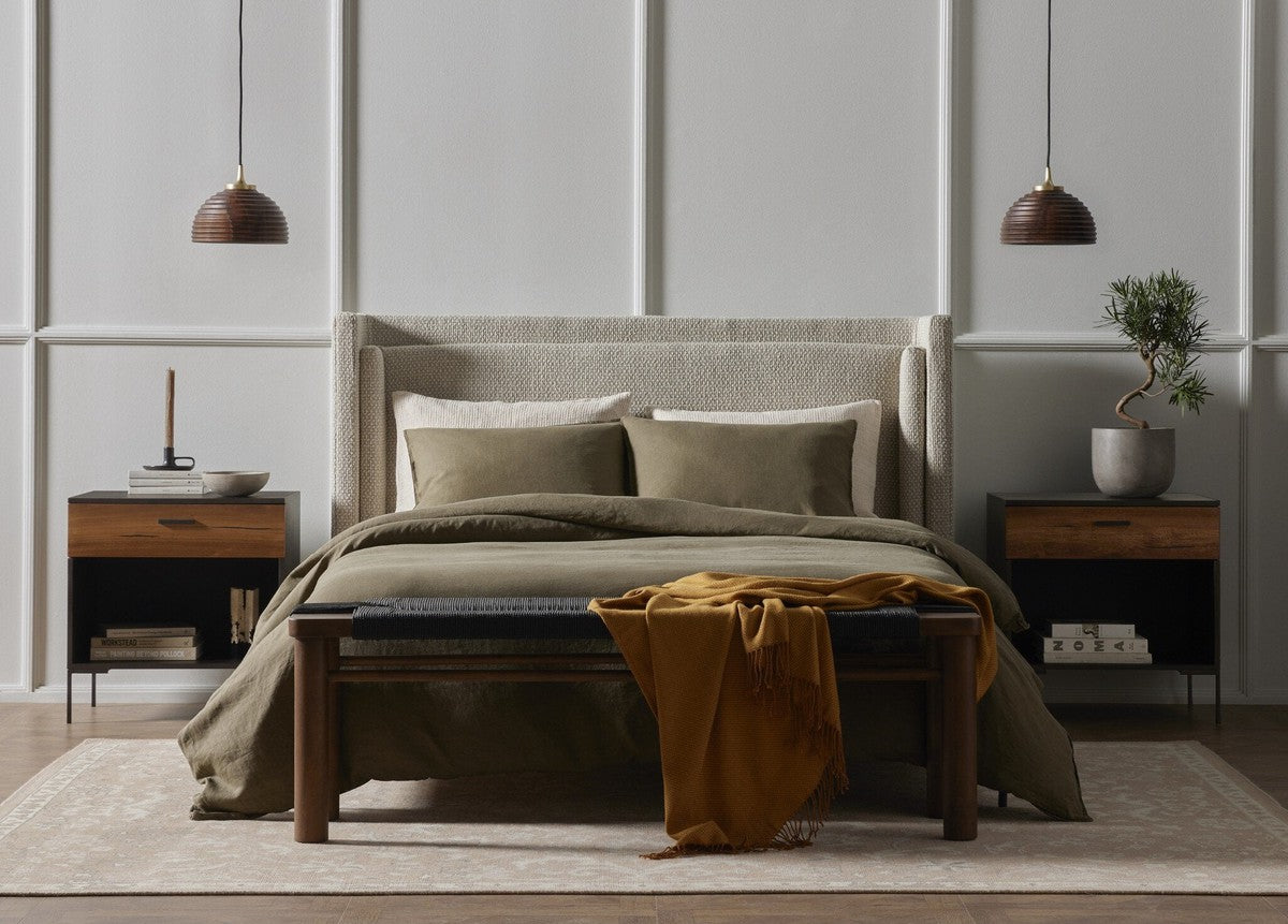 Dobson Bed - Perin Oatmeal - Queen