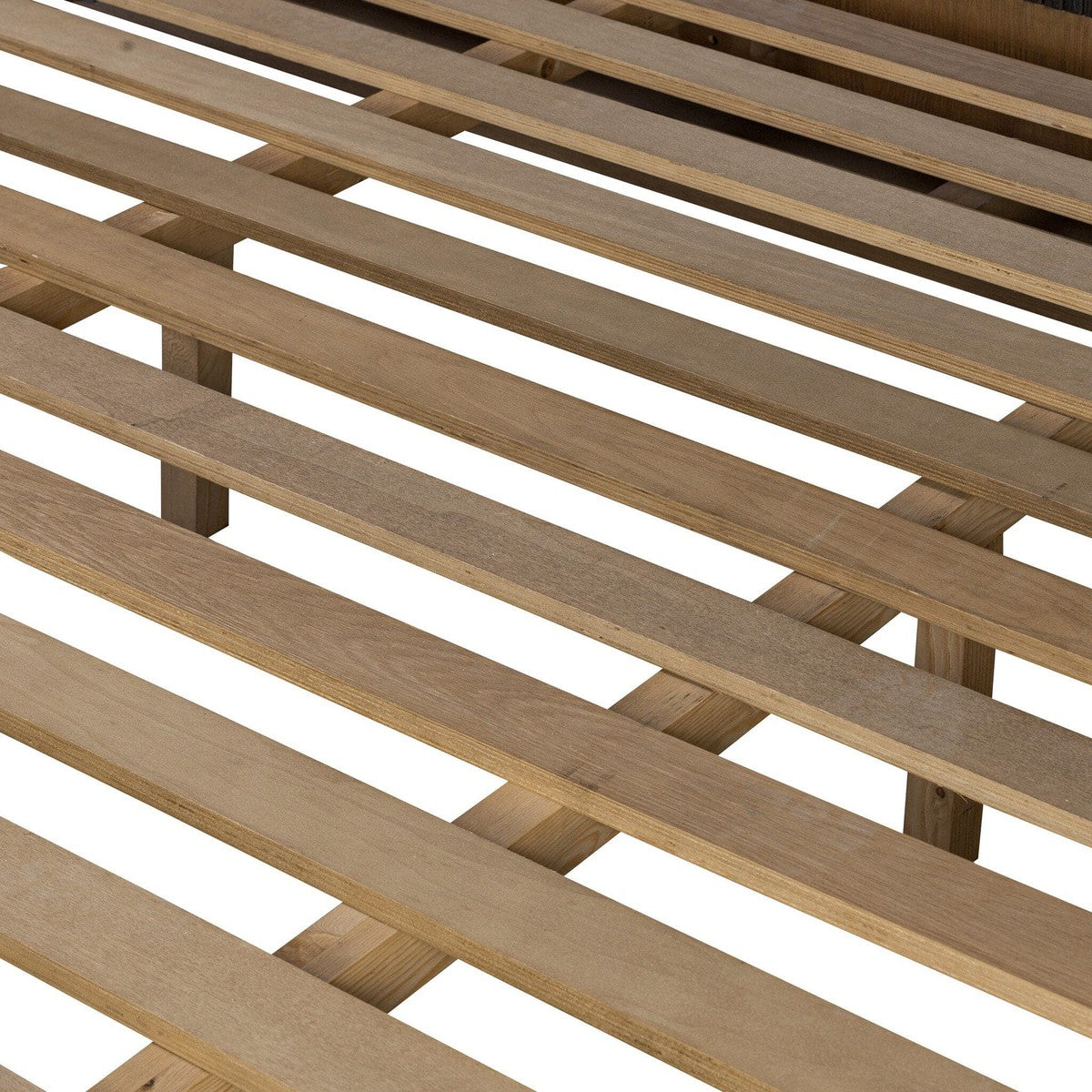 Fletcher Bed - Distressed Black Oak - King