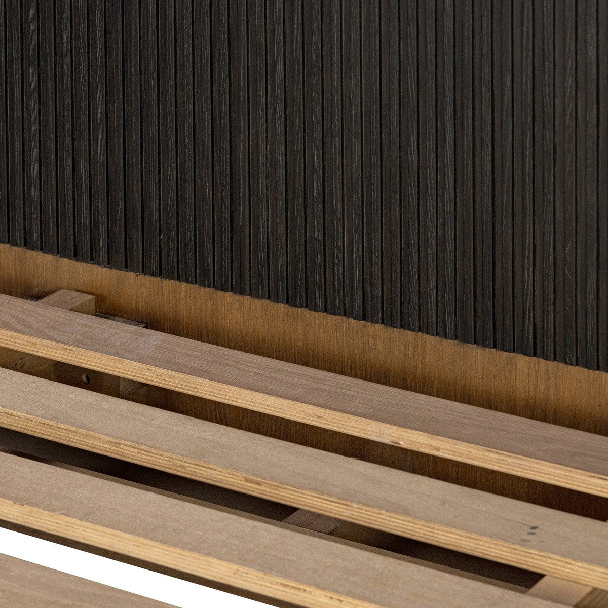 Fletcher Bed - Distressed Black Oak - King