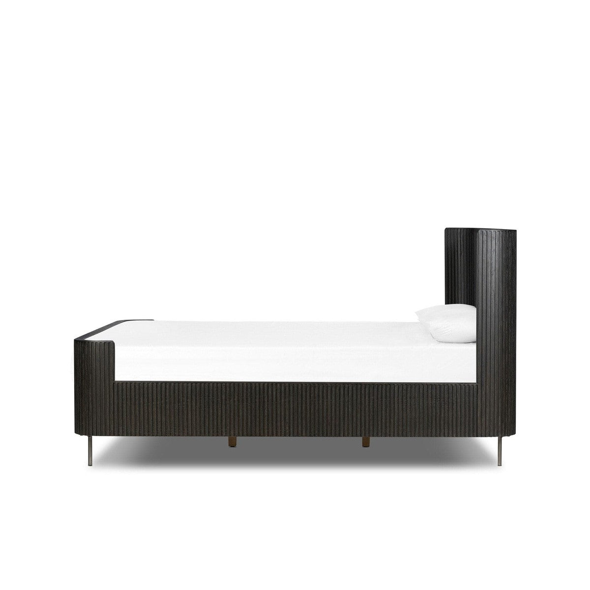 Fletcher Bed - Distressed Black Oak - King