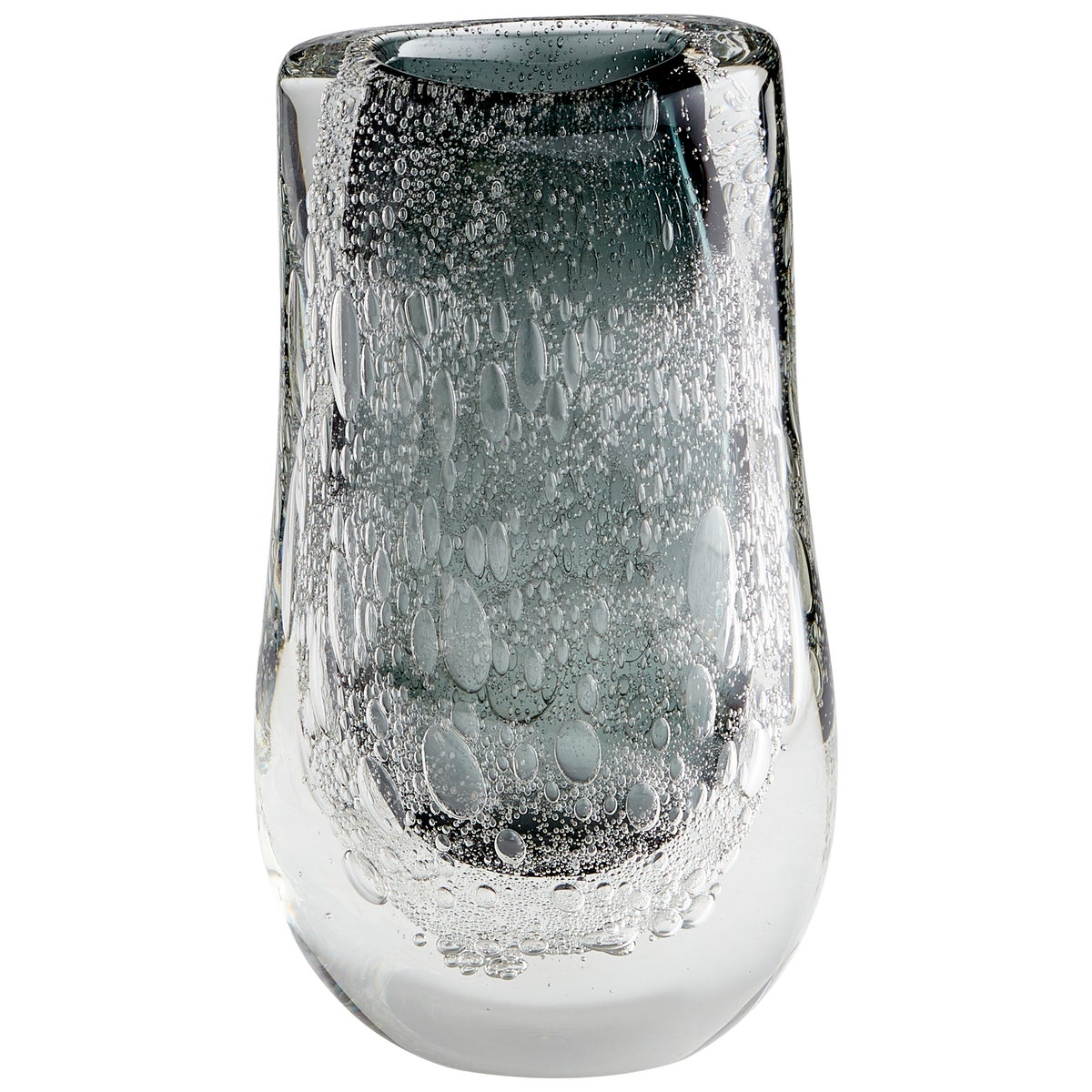 Viceroy Vase Grey And Clear-Cyan Design-CYAN-10898-Vases-1-France and Son
