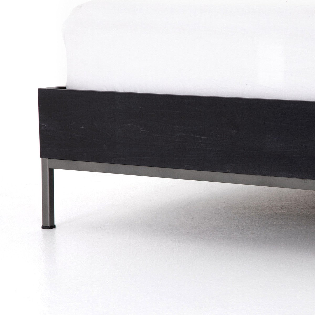 Trey Bed - Black Wash Poplar- King