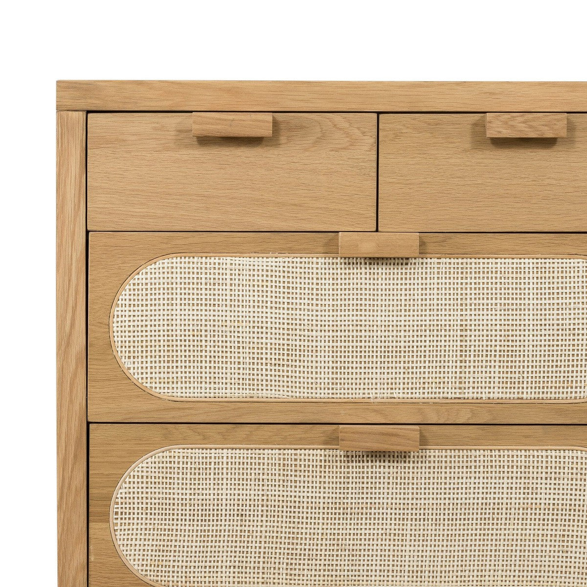 Allegra 8 Drawer Dresser - Light Natural Cane
