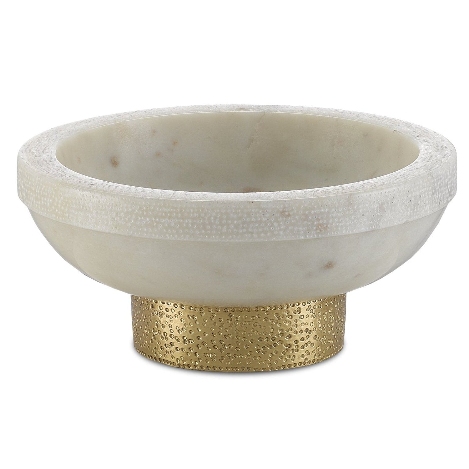 Valor Bowl-Currey-CURY-1200-0169-DecorWhite/Brass-Small-1-France and Son