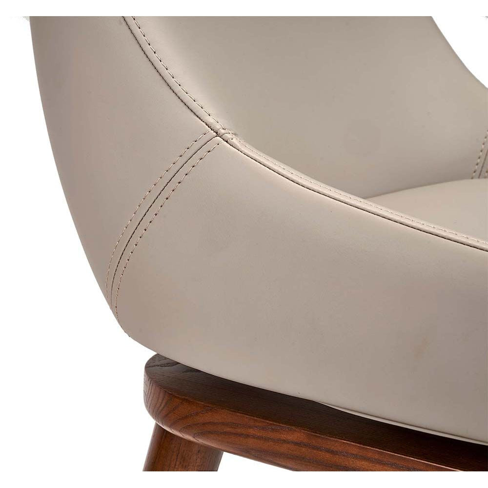 Harper Swivel Counter Stool-Interlude-INTER-145206-Outdoor StoolsCream-6-France and Son