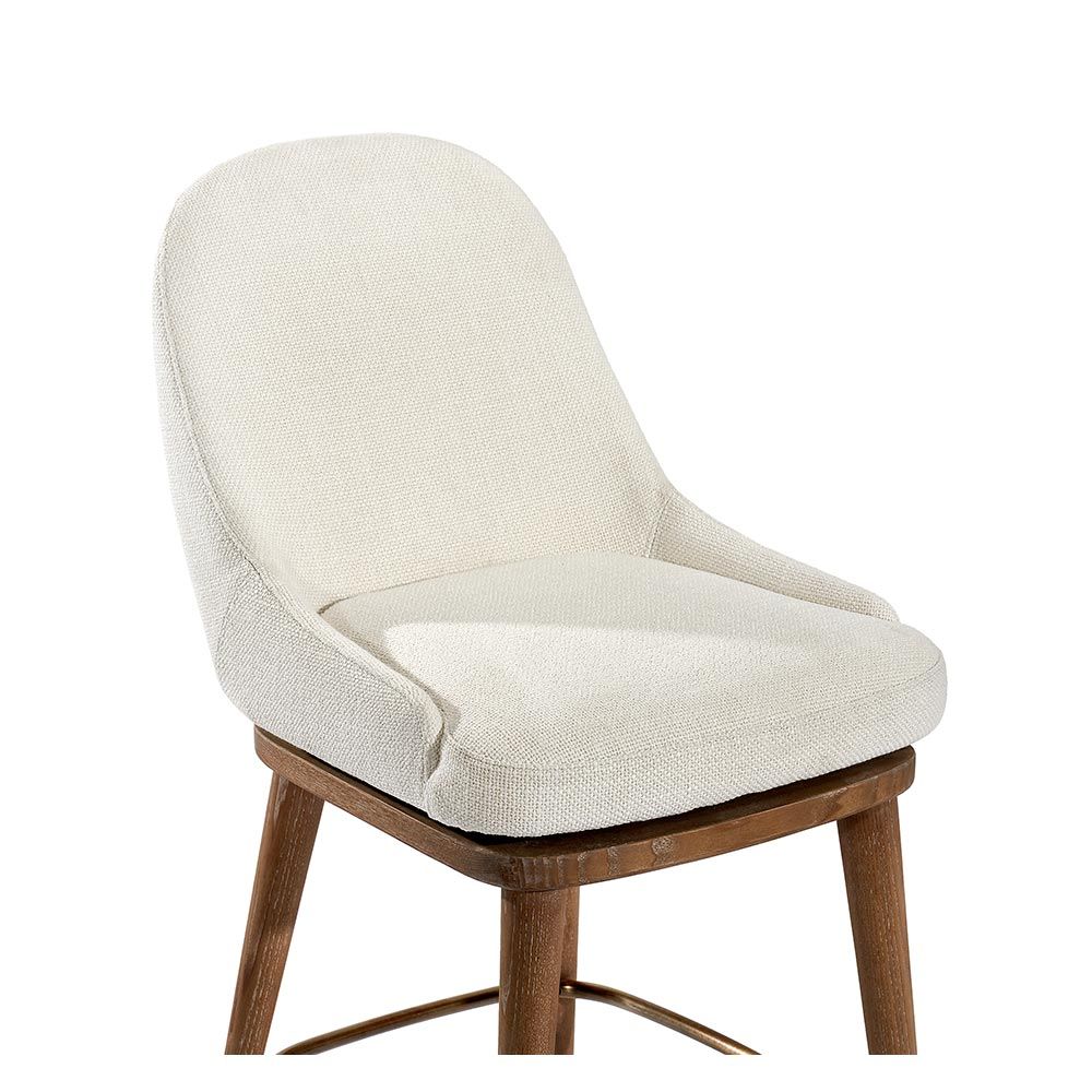 Harper Swivel Counter Stool-Interlude-INTER-145206-Outdoor StoolsCream-10-France and Son