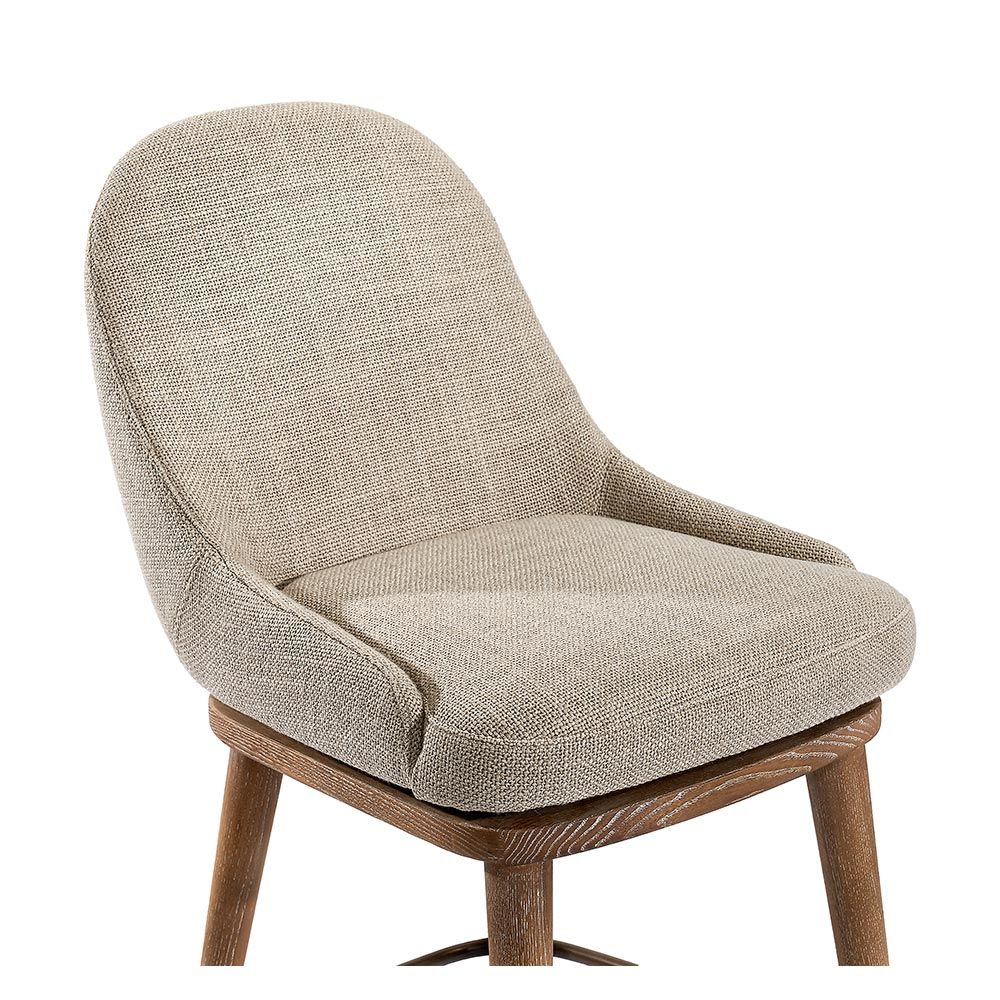 Harper Swivel Counter Stool-Interlude-INTER-145206-Outdoor StoolsCream-7-France and Son
