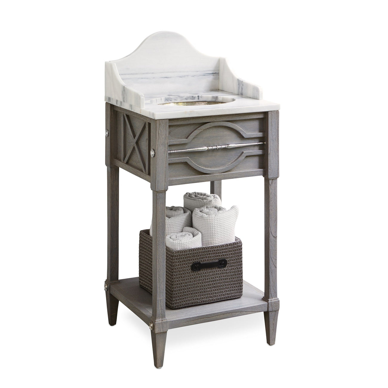 Spindle Sink Chest-Ambella-AMBELLA-17553-110-111-Bathroom VanityMini-Weathered Grey-Bianco Giulia marble-1-France and Son