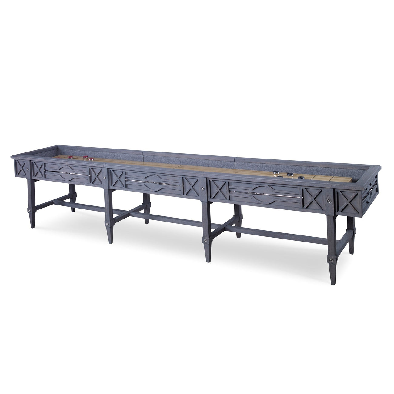 Spindle Shuffleboard Table-Ambella-AMBELLA-17554-935-022-Game TablesGrey-1-France and Son