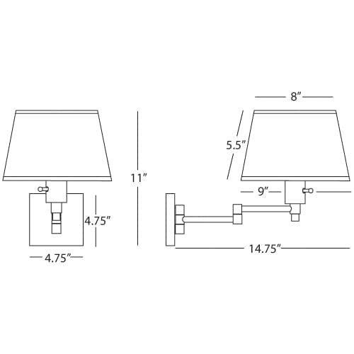 Real Simple Wall Swinger-Robert Abbey Fine Lighting-ABBEY-1836-Wall LightingMatte Black-6-France and Son