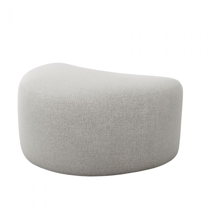 Carlisle Ottoman-Interlude-INTER-198515-6-Stools & OttomansRight-Grey-24-France and Son