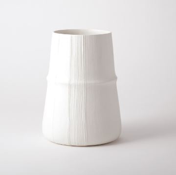 Linen Vase-Soft White-Global Views-GVSA-7.10170-Vases-1-France and Son