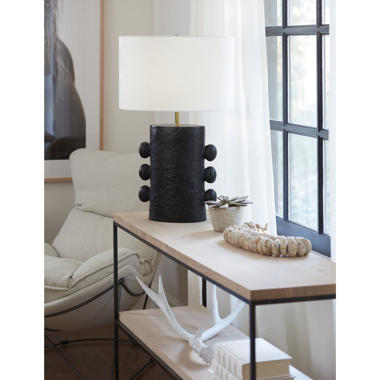 Antler Objet Large-Regina Andrew Design-RAD-20-1432BLK-Decorative ObjectsBlack-4-France and Son
