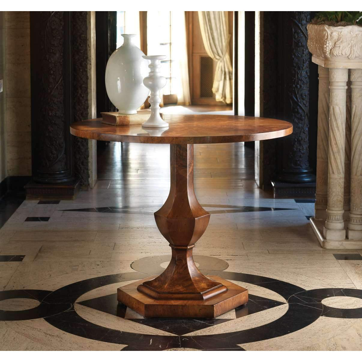 Walnut Center Table-Modern History-MODERN-MH105F01-Dining Tables-1-France and Son