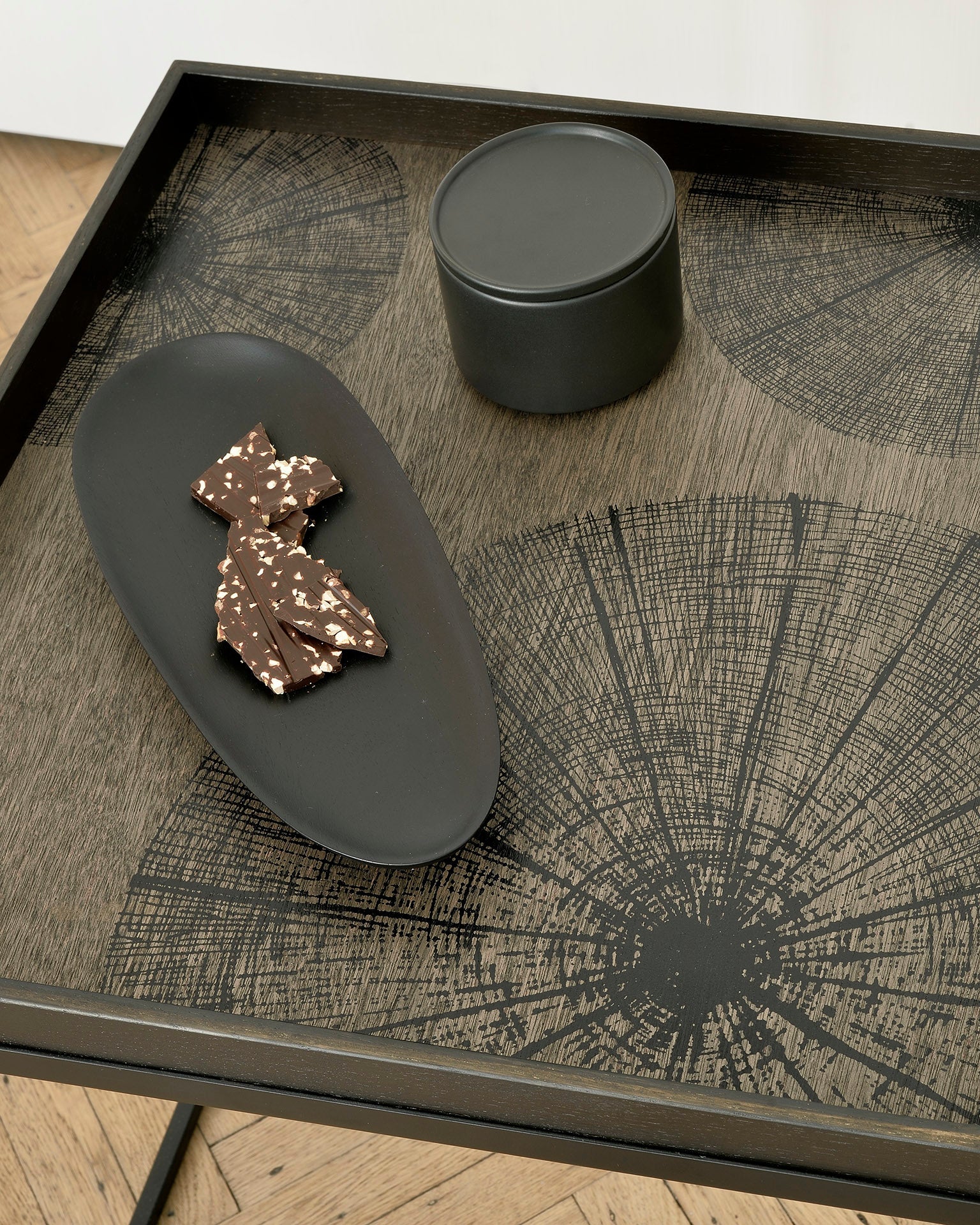 Slices Wooden Tray - Black