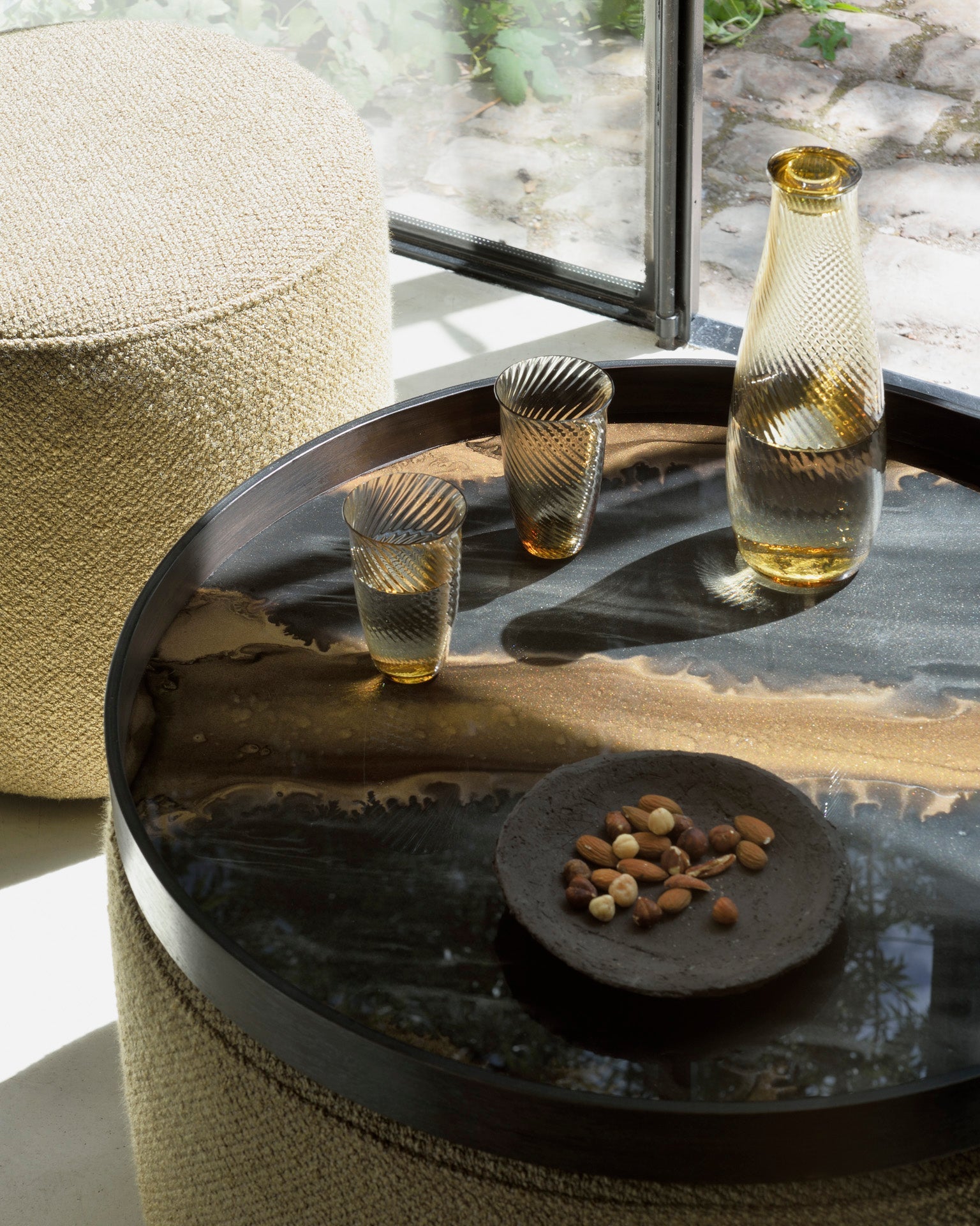 Organic Glass Tray - Black