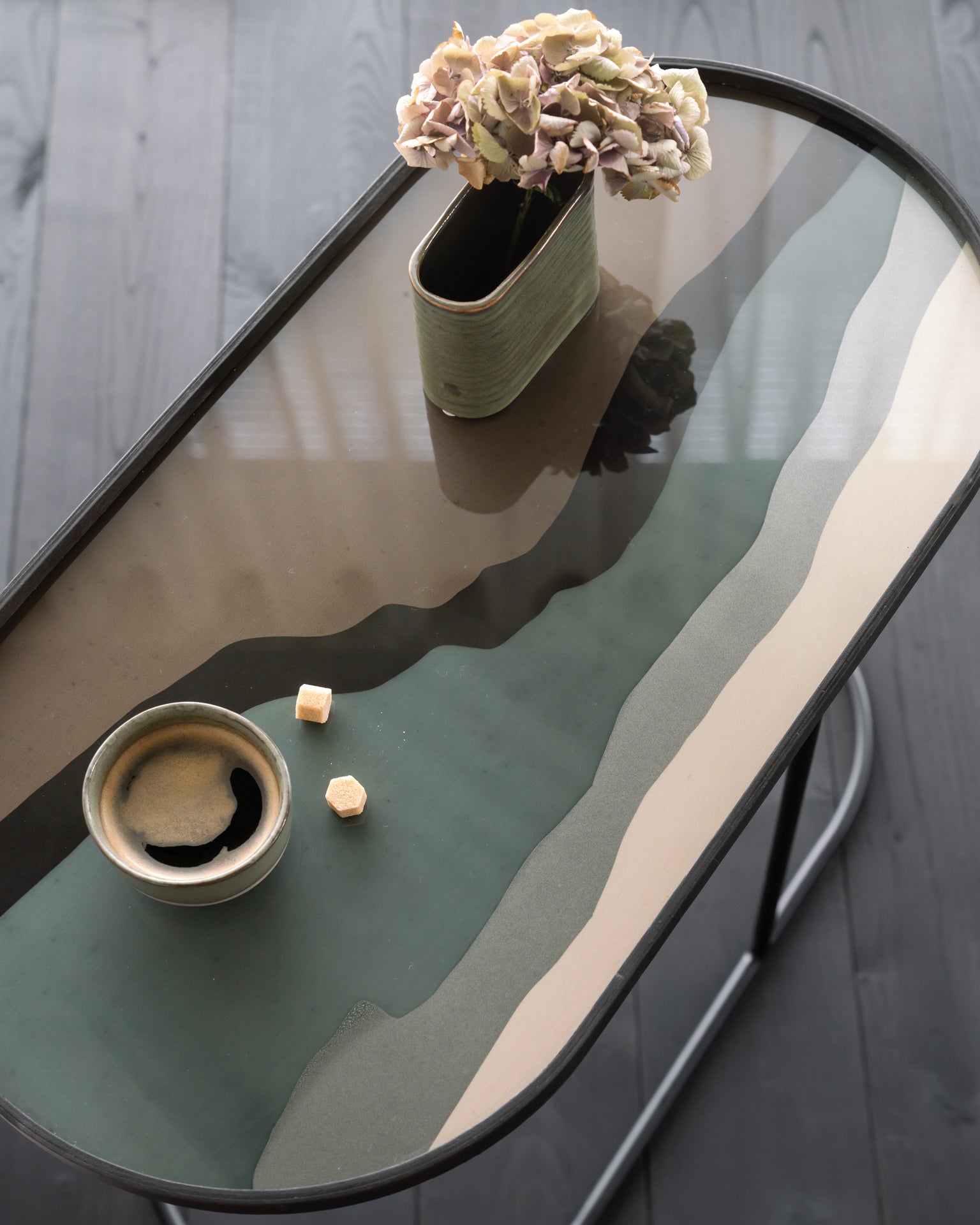 Wabi Sabi Glass Tray - Black