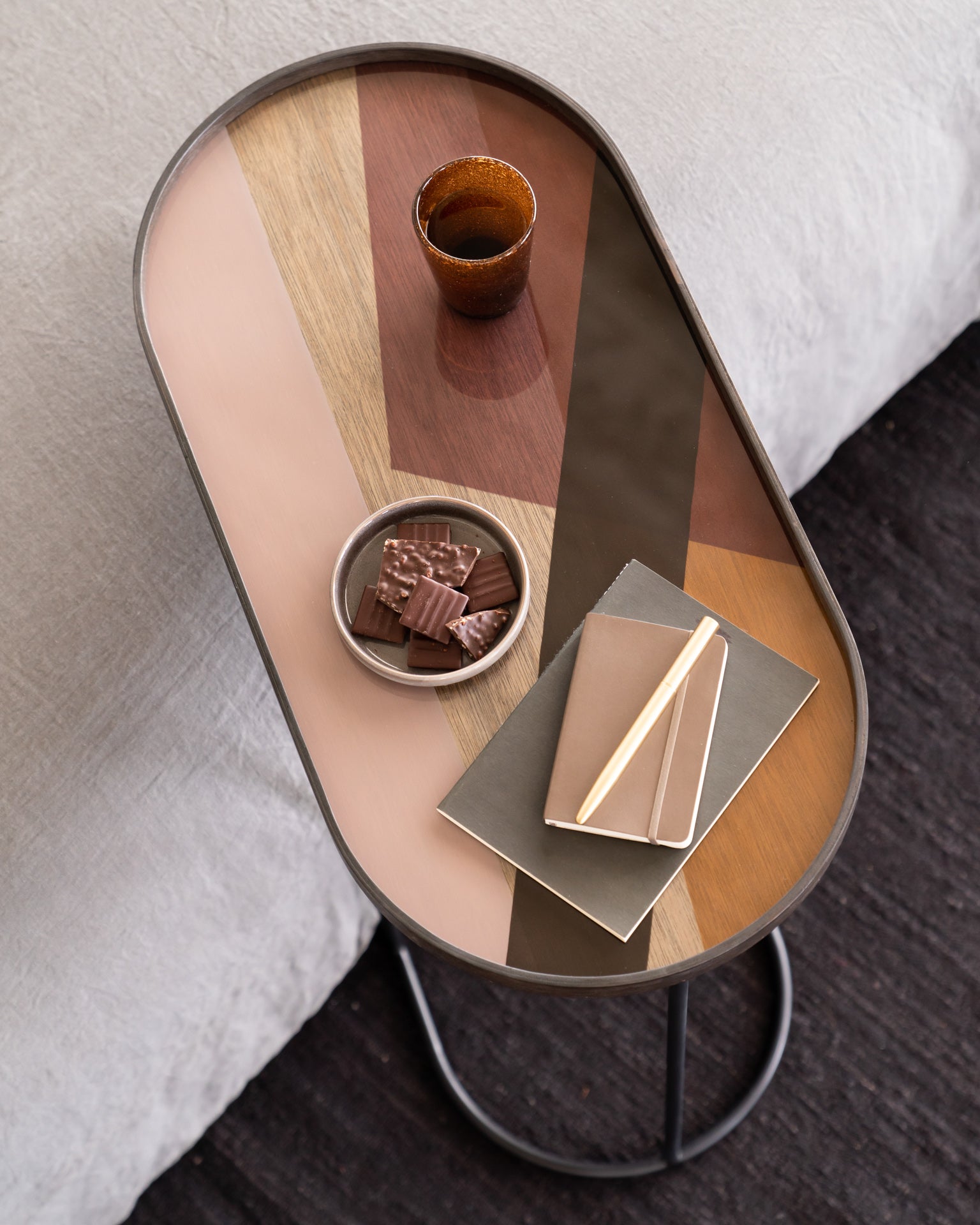 Angle Glass Tray - Black
