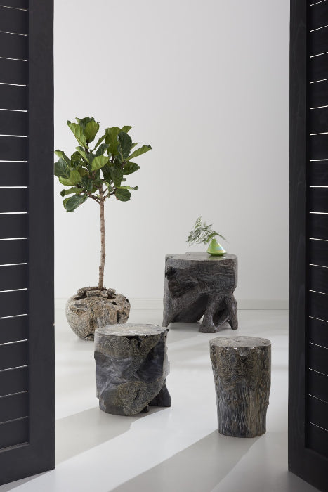 Black Wash Stool-Phillips Collection-PHIL-ID85088-Stools & OttomansSmall-2-France and Son