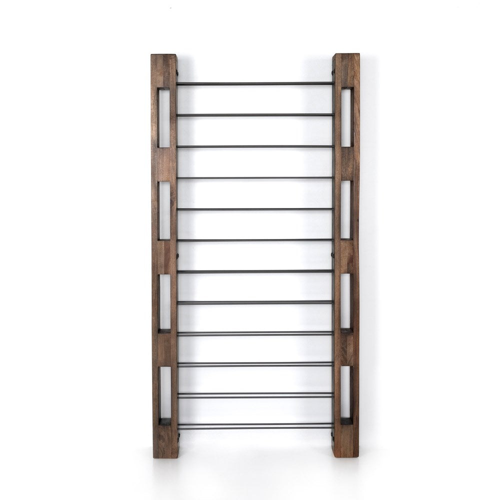 Ortega Wine Rack - Smoked Mango-Four Hands-FH-225199-001-Wall Decor-3-France and Son