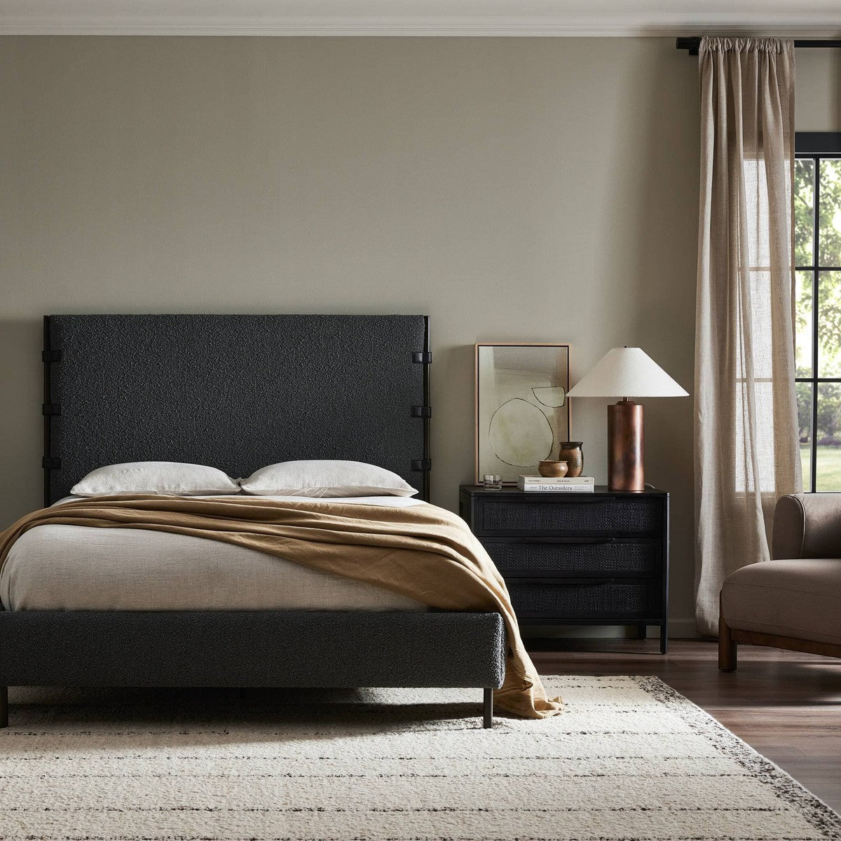 Anderson Bed - Knoll Charcoal - Queen