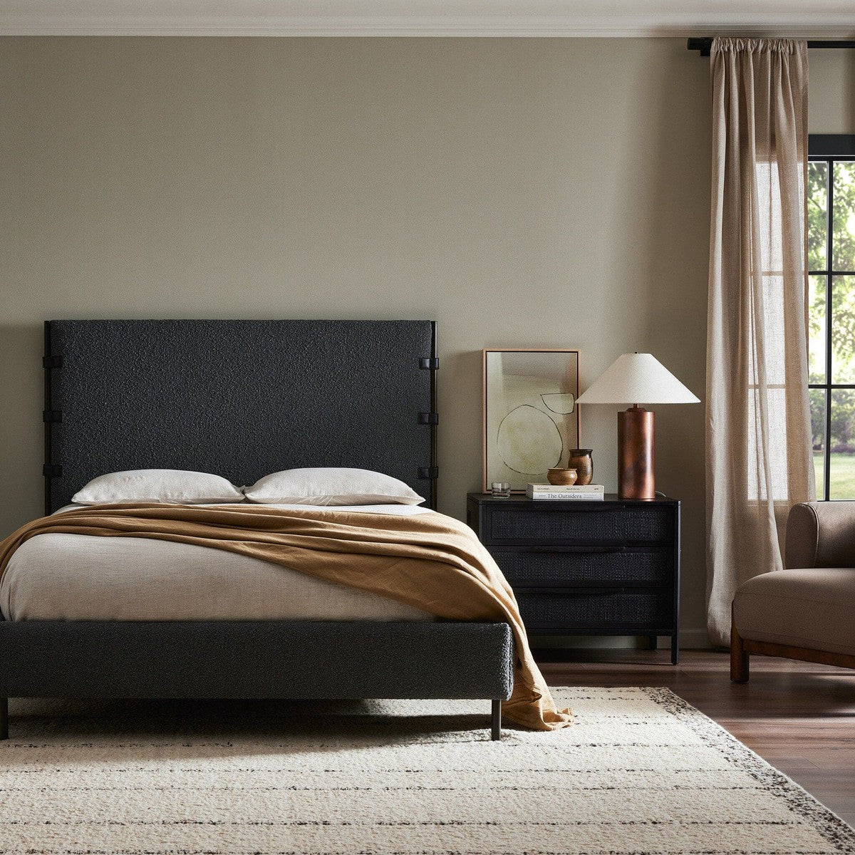 Anderson Bed - Knoll Charcoal - Queen