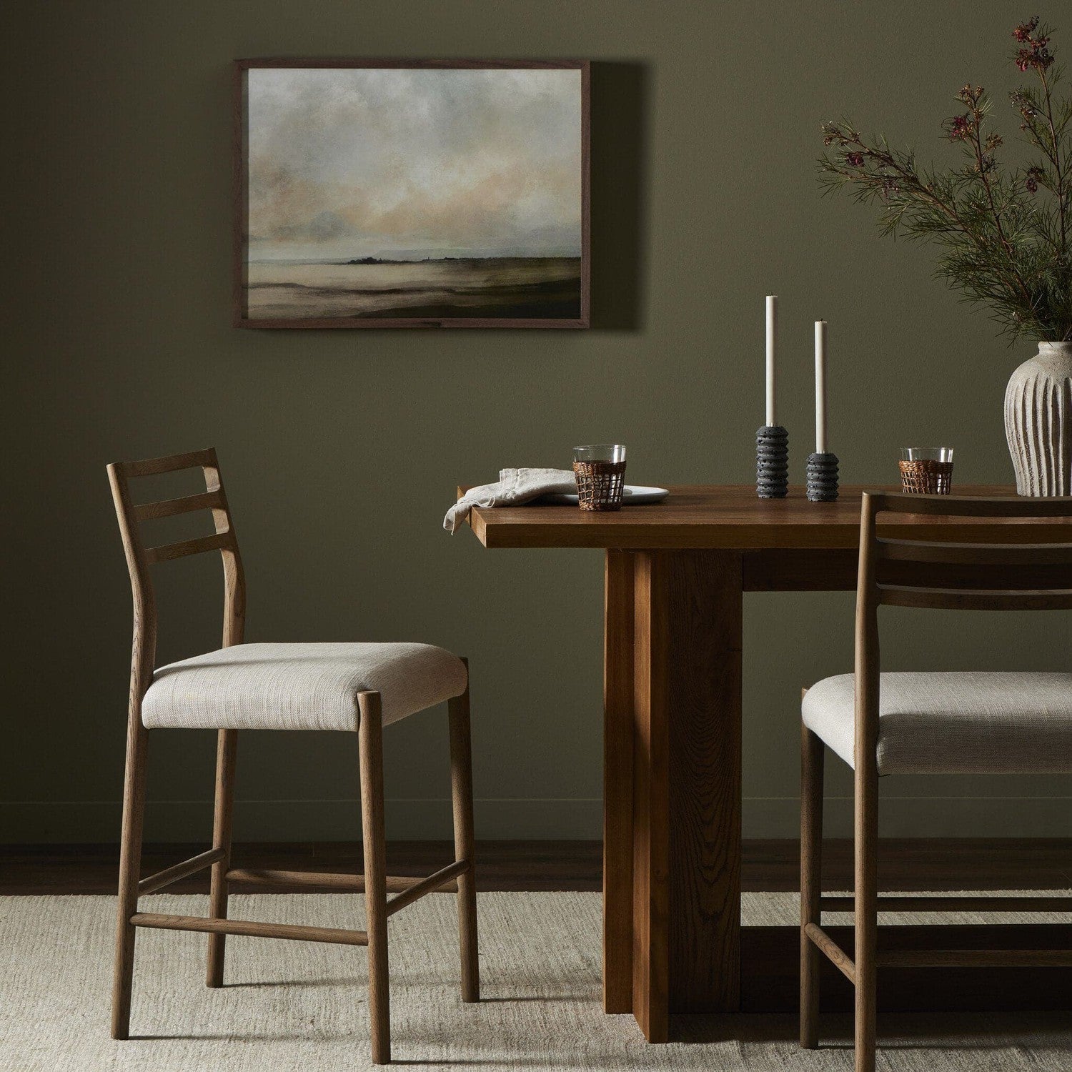 Glenmore Counter Stool - Smoked Oak