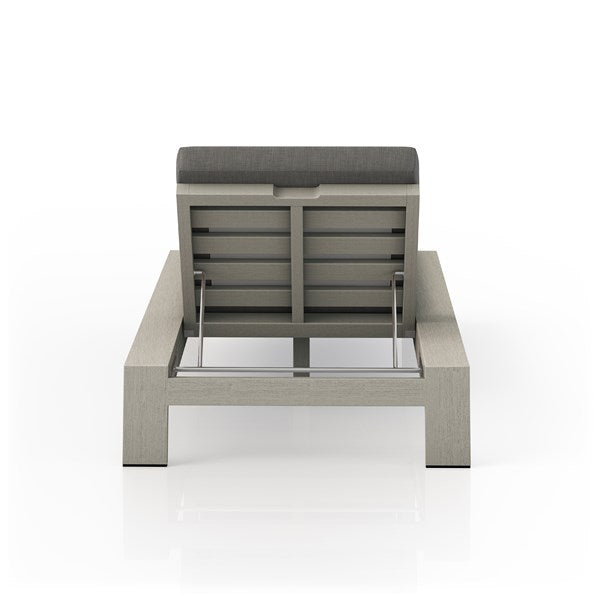 Monterey Outdoor Chaise Lounge - Weadhered Grey-Four Hands-FH-227502-002-Chaise LoungesCharcoal-4-France and Son