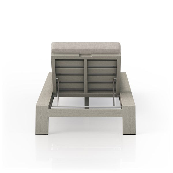 Monterey Outdoor Chaise Lounge - Weadhered Grey-Four Hands-FH-227502-002-Chaise LoungesCharcoal-12-France and Son
