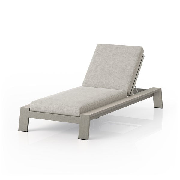 Monterey Outdoor Chaise Lounge - Weadhered Grey-Four Hands-FH-227502-002-Chaise LoungesCharcoal-10-France and Son