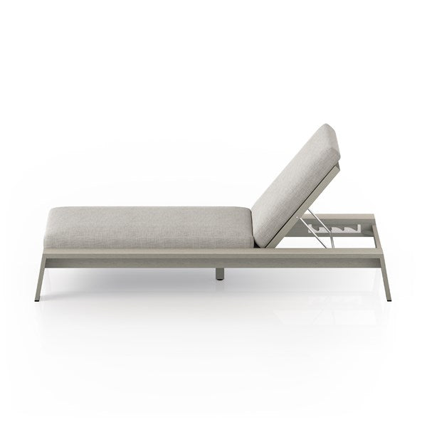 Monterey Outdoor Chaise Lounge - Weadhered Grey-Four Hands-FH-227502-002-Chaise LoungesCharcoal-11-France and Son