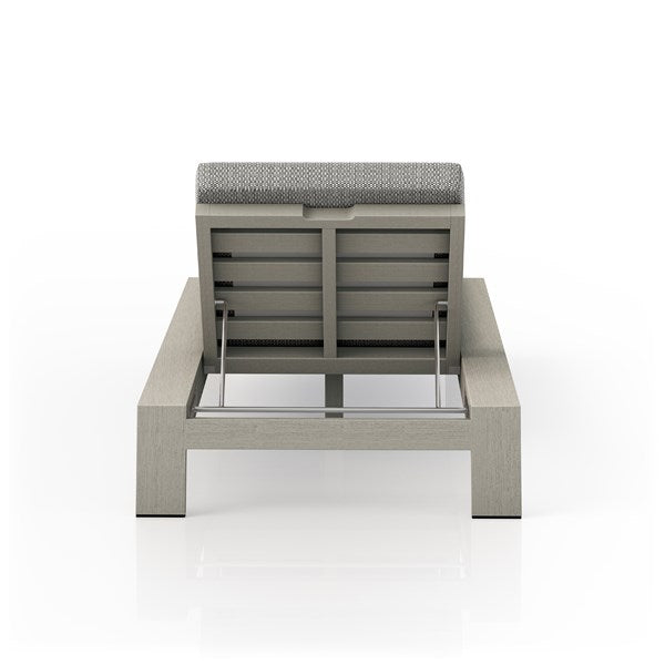 Monterey Outdoor Chaise Lounge - Weadhered Grey-Four Hands-FH-227502-002-Chaise LoungesCharcoal-16-France and Son