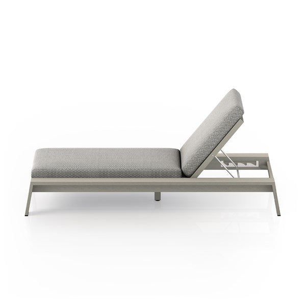 Monterey Outdoor Chaise Lounge - Weadhered Grey-Four Hands-FH-227502-002-Chaise LoungesCharcoal-15-France and Son