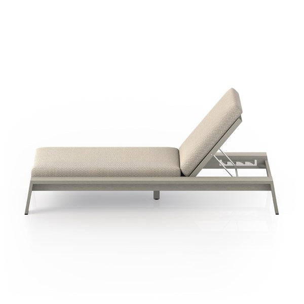 Monterey Outdoor Chaise Lounge - Weadhered Grey-Four Hands-FH-227502-002-Chaise LoungesCharcoal-7-France and Son
