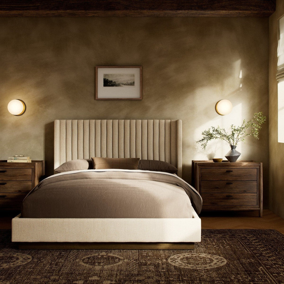 Montgomery Bed - Thames Cream - Queen