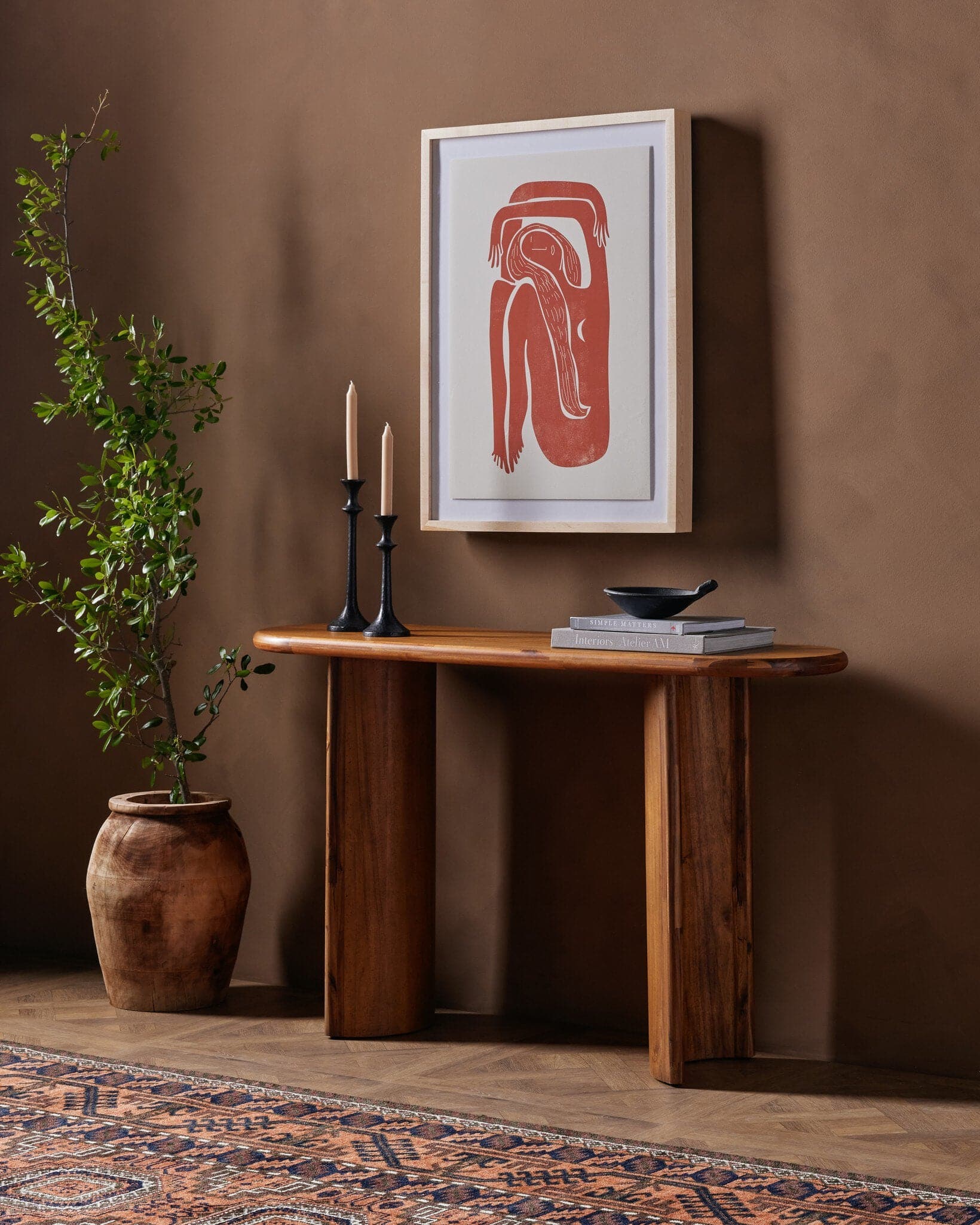 Paden Console Table - Sandy Acacia Solid