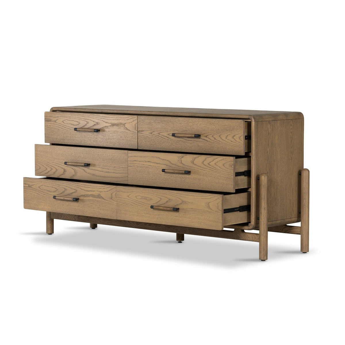 Caroline 6 Drawer Dresser - Smoked Oak Veneer