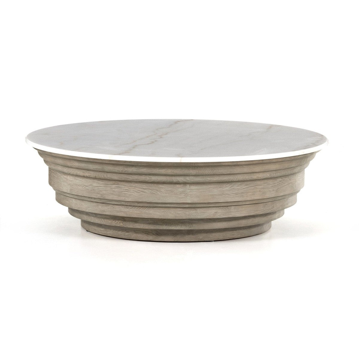 Caldwell Stone Coffee Table - White Marble